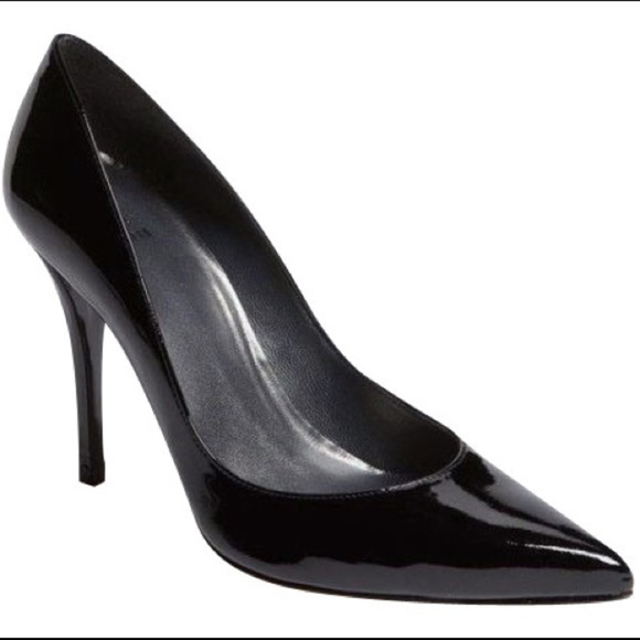STUART WEITZMAN Black patent pumps Size 8 - Picture 1 of 10